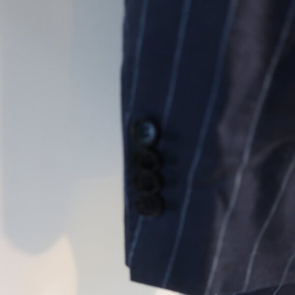 Mens Loro Piana Cashmere Cloud Blue Pinstriped 2 Button Blazer 42R EUR/US 56R - Picture 5 of 10